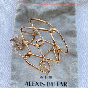 ALEXIS BITTAR Gold Pave Crystal Cuff Bracelet